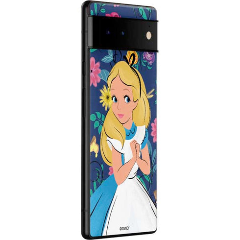 Disney Alice in Wonderland (animated) Floral Print Google Pixel 6 Pro Skin